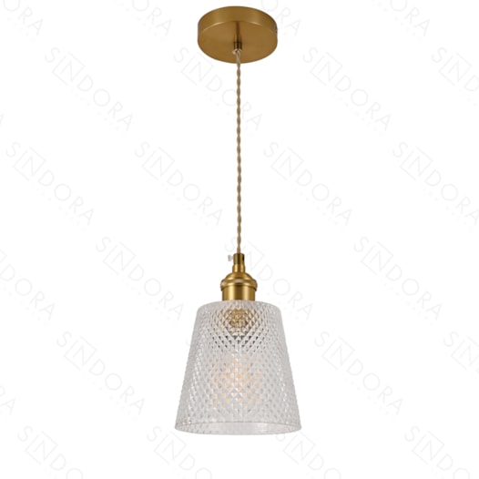 PENDENTE Ø12X13CM METAL E VIDRO BRONZE E TRANSPARENTE | SINDORA ILUMINAÇÃO DCD04033 PENDENTE Ø12X13CM METAL E VIDRO BRONZE E TRANSPARENTE | SINDORA ILUMINAÇÃO DCD04033