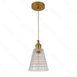 PENDENTE Ø12X13CM METAL E VIDRO BRONZE E TRANSPARENTE | SINDORA ILUMINAÇÃO DCD04035 PENDENTE Ø12X13CM METAL E VIDRO BRONZE E TRANSPARENTE | SINDORA ILUMINAÇÃO DCD04035