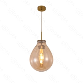 PENDENTE Ø22X30CM METAL E VIDRO BRONZE E CONHAQUE | SINDORA ILUMINAÇÃO DCD04006 PENDENTE Ø22X30CM METAL E VIDRO BRONZE E CONHAQUE | SINDORA ILUMINAÇÃO DCD04006