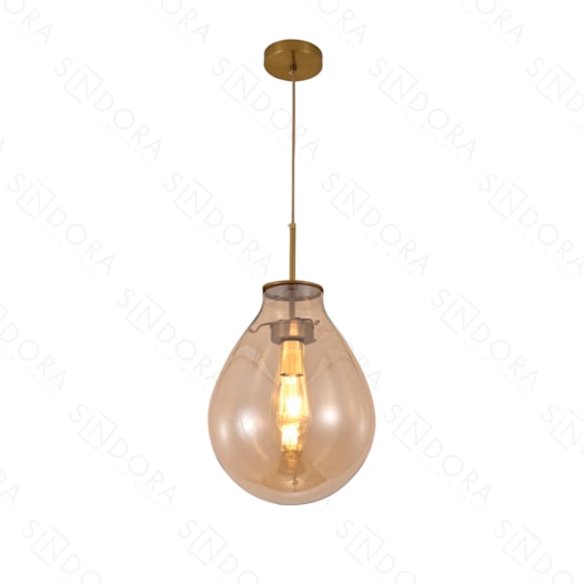 PENDENTE Ø22X30CM METAL E VIDRO BRONZE E CONHAQUE | SINDORA ILUMINAÇÃO DCD04006 PENDENTE Ø22X30CM METAL E VIDRO BRONZE E CONHAQUE | SINDORA ILUMINAÇÃO DCD04006