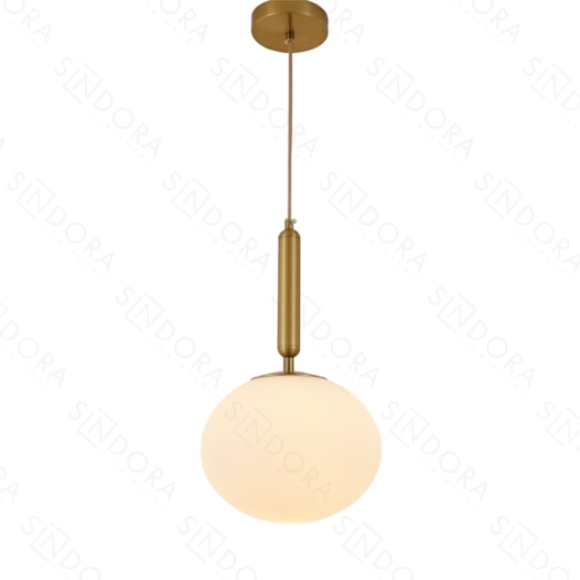 PENDENTE Ø23X18CM METAL E VIDRO BRONZE E BRANCO | SINDORA ILUMINAÇÃO DCD04028 PENDENTE Ø23X18CM METAL E VIDRO BRONZE E BRANCO | SINDORA ILUMINAÇÃO DCD04028