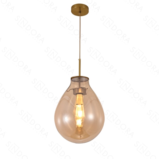 PENDENTE Ø40X52CM METAL E VIDRO BRONZE E CONHAQUE | SINDORA ILUMINAÇÃO DCD04010 PENDENTE Ø40X52CM METAL E VIDRO BRONZE E CONHAQUE | SINDORA ILUMINAÇÃO DCD04010