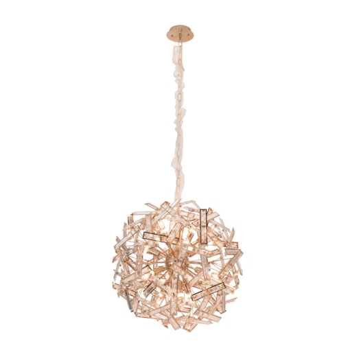 PENDENTE Ø65CM CRISTAL E METAL ROSÊ | SINDORA ILUMINAÇÃO DCD01220 PENDENTE Ø65CM CRISTAL E METAL ROSÊ | SINDORA ILUMINAÇÃO DCD01220