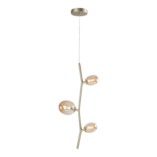 PENDENTE OLIVE 70XØ30CM METAL E VIDRO DOURADO E ÂMBAR | USINA IMPORTS UI20267/70DRAB PENDENTE OLIVE 70XØ30CM METAL E VIDRO DOURADO E ÂMBAR | USINA IMPORTS UI20267/70DRAB