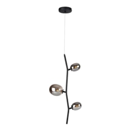 PENDENTE OLIVE 70XØ30CM METAL E VIDRO PRETO E FUMÊ | USINA IMPORTS UI20267/70PTFM PENDENTE OLIVE 70XØ30CM METAL E VIDRO PRETO E FUMÊ | USINA IMPORTS UI20267/70PTFM
