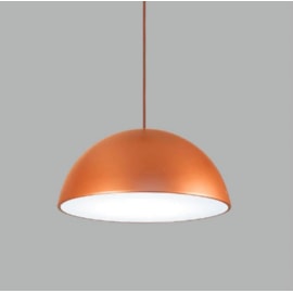 PENDENTE ORBE MEIA ESFERA C/ DIFUSOR Ø40CM ALUMÍNIO E ACRÍLICO | USINA 16085/40 PENDENTE ORBE MEIA ESFERA C/ DIFUSOR Ø40CM ALUMÍNIO E ACRÍLICO | USINA 16085/40