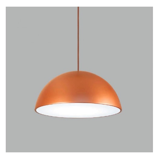 PENDENTE ORBE MEIA ESFERA C/ DIFUSOR Ø60CM ALUMÍNIO E ACRÍLICO | USINA 16085/60 PENDENTE ORBE MEIA ESFERA C/ DIFUSOR Ø60CM ALUMÍNIO E ACRÍLICO | USINA 16085/60