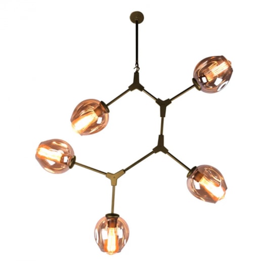 PENDENTE ORBE METAL E VIDRO DOURADO E CHAMPANHE 5XE27 | BELLA ILUMINAÇÃO KY001SG PENDENTE ORBE METAL E VIDRO DOURADO E CHAMPANHE 5XE27 | BELLA ILUMINAÇÃO KY001SG