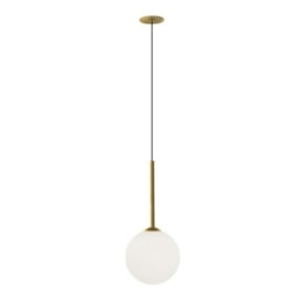 PENDENTE ORBIT 1 ESFERA LEITOSA 1XG9 10X10X23,5CM ALUMÍNIO DOURADO | STUDIOLUCE WHITE PDH1534DO