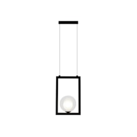 PENDENTE ORBIT 1L G9 5W 180X120X280MM PRETO TOTAL | STUDIOLUCE WHITE PDH1532TRPT