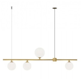 PENDENTE ORBIT 4 ESFERAS LEITOSAS 4XG9 90X12X28CM ALUMÍNIO DOURADO | STUDIOLUCE WHITE PDH1539DO PENDENTE ORBIT 4 ESFERAS LEITOSAS 4XG9 90X12X28CM ALUMÍNIO DOURADO | STUDIOLUCE WHITE PDH1539DO