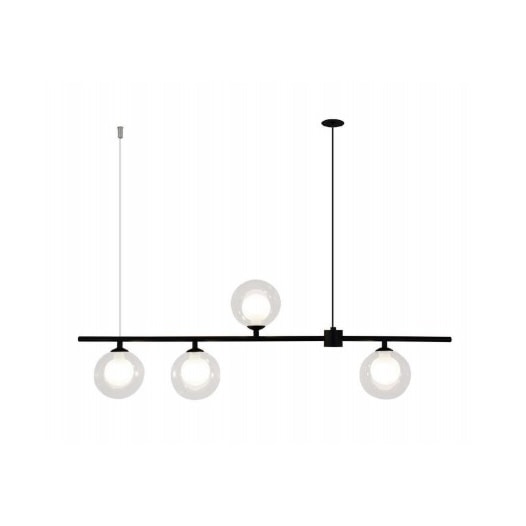 PENDENTE ORBIT 4 ESFERAS TRANSPARENTES 4XG9 90X12X28CM ALUMÍNIO PRETO | STUDIOLUCE WHITE PDH1539TRPT PENDENTE ORBIT 4 ESFERAS TRANSPARENTES 4XG9 90X12X28CM ALUMÍNIO PRETO | STUDIOLUCE WHITE PDH1539TRPT