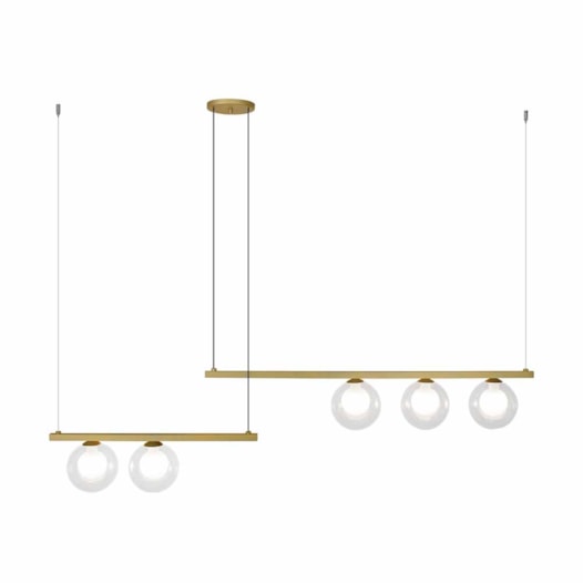 PENDENTE ORBIT 5 ESFERAS 5XG9 30W 118,5X12X14CM ALUMÍNIO E VIRO DOURADO E TRANSPARENTE | STUDIOLUCE WHITE PDH1528TRDO PENDENTE ORBIT 5 ESFERAS 5XG9 30W 118,5X12X14CM ALUMÍNIO E VIRO DOURADO E TRANSPARENTE | STUDIOLUCE WHITE PDH1528TRDO