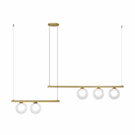 PENDENTE ORBIT 5 ESFERAS 5XG9 30W 118,5X12X14CM ALUMÍNIO E VIRO DOURADO E TRANSPARENTE | STUDIOLUCE WHITE PDH1528TRDO PENDENTE ORBIT 5 ESFERAS 5XG9 30W 118,5X12X14CM ALUMÍNIO E VIRO DOURADO E TRANSPARENTE | STUDIOLUCE WHITE PDH1528TRDO