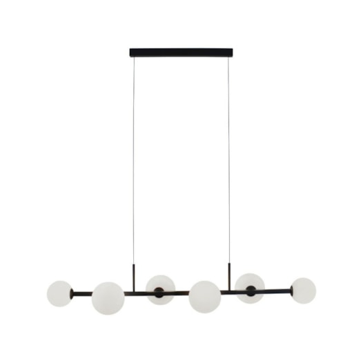 PENDENTE ORBIT 6L G9 30W 1050X265X160MM PRETO TOTAL | STUDIOLUCE WHITE PDH1527PT PENDENTE ORBIT 6L G9 30W 1050X265X160MM PRETO TOTAL | STUDIOLUCE WHITE PDH1527PT