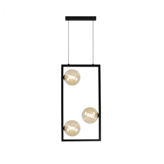 PENDENTE ORBIT PRETO E CHAMPANHE | STUDIOLUCE PDH1557CHPT