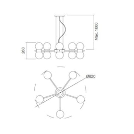 PENDENTE ORFEU C/ GLOBO 10L G9 | USINA 16615/10