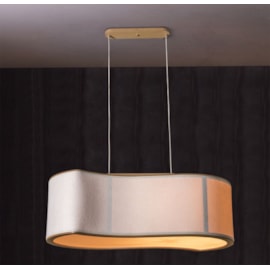 PENDENTE ORGÂNICO COMPONÍVEL CÚPULA DE TECIDO | MADELUSTRE 3413NA/88 PENDENTE ORGÂNICO COMPONÍVEL CÚPULA DE TECIDO | MADELUSTRE 3413NA/88