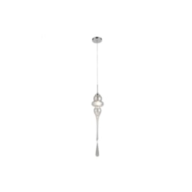 PENDENTE ORGANIKA Ø13,5X65CM METAL E VIDRO CROMADO E TRANSPARENTE | BELLA ILUMINAÇÃO KB001C PENDENTE ORGANIKA Ø13,5X65CM METAL E VIDRO CROMADO E TRANSPARENTE | BELLA ILUMINAÇÃO KB001C