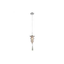 PENDENTE ORGANIKA Ø15,5X42CM METAL E VIDRO CROMADO E CHAMPANHE | BELLA ILUMINAÇÃO KB002A PENDENTE ORGANIKA Ø15,5X42CM METAL E VIDRO CROMADO E CHAMPANHE | BELLA ILUMINAÇÃO KB002A
