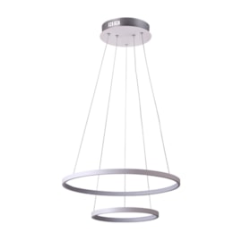 PENDENTE ORLO DUO 2 AROS Ø300Ø500X1500 LED 40W 3000K 2235 LM BIVOLT BRANCO | USINA IMPORTS UI20005/3050BT PENDENTE ORLO DUO 2 AROS Ø300Ø500X1500 LED 40W 3000K 2235 LM BIVOLT BRANCO | USINA IMPORTS UI20005/3050BT