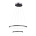 PENDENTE ORLO DUO 2 AROS Ø300Ø500X1500 LED 40W 3000K 2235 LM BIVOLT PRETO | USINA IMPORTS UI20005/3050PT