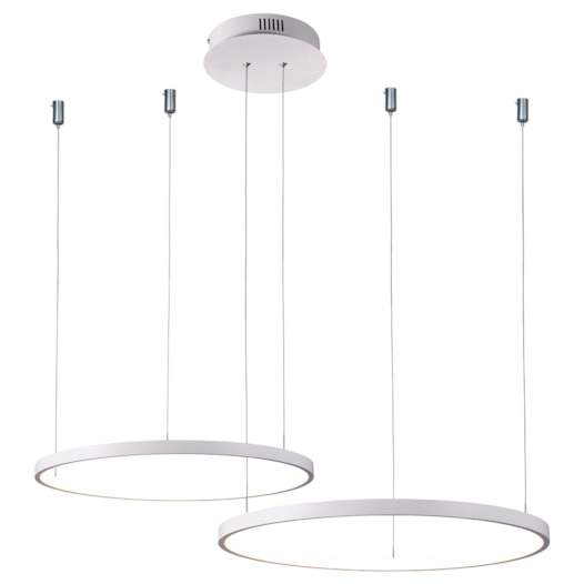 PENDENTE ORLO MIX 2 AROS Ø400+Ø500X1500 LED 45W 3000K 1960 LM BIVOLT BRANCO | USINA IMPORTS UI20006/4050BT PENDENTE ORLO MIX 2 AROS Ø400+Ø500X1500 LED 45W 3000K 1960 LM BIVOLT BRANCO | USINA IMPORTS UI20006/4050BT