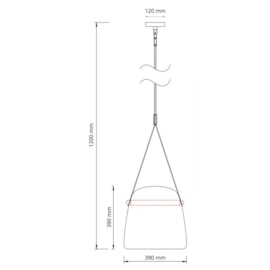 PENDENTE PELLE LED 16W 3000K Ø39X120CM METAL BRANCO/VIDRO OPACO/COURO MARROM | FLAVO FP1420BO PENDENTE PELLE LED 16W 3000K Ø39X120CM METAL BRANCO/VIDRO OPACO/COURO MARROM | FLAVO FP1420BO