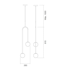 PENDENTE PÊNDULO C/ GLOBO 2L G9 | USINA 16496/81 PENDENTE PÊNDULO C/ GLOBO 2L G9 | USINA 16496/81
