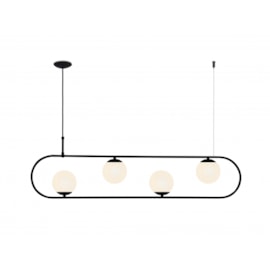 PENDENTE PÊNDULO HORIZONTAL 30X100X12CM ALUMÍNIO E VIDRO | SPOTLINE 778/4 PENDENTE PÊNDULO HORIZONTAL 30X100X12CM ALUMÍNIO E VIDRO | SPOTLINE 778/4