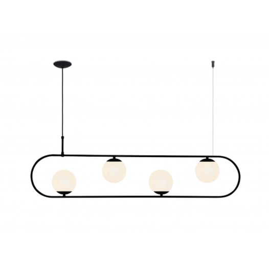 PENDENTE PÊNDULO HORIZONTAL 30X100X12CM ALUMÍNIO E VIDRO | SPOTLINE 778/4 PENDENTE PÊNDULO HORIZONTAL 30X100X12CM ALUMÍNIO E VIDRO | SPOTLINE 778/4