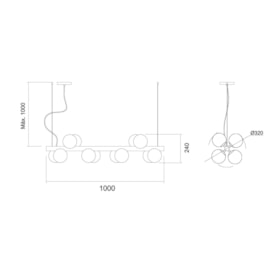 PENDENTE PÉROLA Ø120MM | USINA 16540/12 PENDENTE PÉROLA Ø120MM | USINA 16540/12