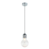 PENDENTE PETIT 1XG9 BIVOLT 9,3X18,5CM METAL E VIDRO CROMADO E TRANSPARENTE | BELLA ILUMINAÇÃO OP053CR