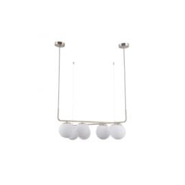 PENDENTE PETIT POA METAL E VIDRO FRENCH GOLD E FOSCO 8XE27 | BELLA ILUMINAÇÃO SQ003 PENDENTE PETIT POA METAL E VIDRO FRENCH GOLD E FOSCO 8XE27 | BELLA ILUMINAÇÃO SQ003