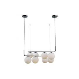 PENDENTE PETIT POA METAL E VIDRO PRETO E BRANCO 8XE27 | BELLA ILUMINAÇÃO SQ003B PENDENTE PETIT POA METAL E VIDRO PRETO E BRANCO 8XE27 | BELLA ILUMINAÇÃO SQ003B