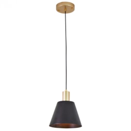 PENDENTE PETTI Ø20X15CM METAL PRETO E DOURADO | NORDECOR 2480