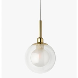 PENDENTE PI 1 G9 BOLA DUPLA 10CM TRANSPARENTE LISO LATÃO | GOLDEN-ART T2850LT PENDENTE PI 1 G9 BOLA DUPLA 10CM TRANSPARENTE LISO LATÃO | GOLDEN-ART T2850LT