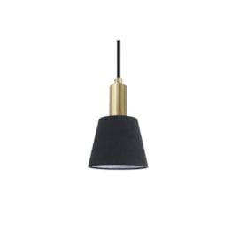 PENDENTE PIPE METAL E TECIDO DOURADO E PRETO 1XE14 | BELLA ILUMINAÇÃO ME001 PENDENTE PIPE METAL E TECIDO DOURADO E PRETO 1XE14 | BELLA ILUMINAÇÃO ME001