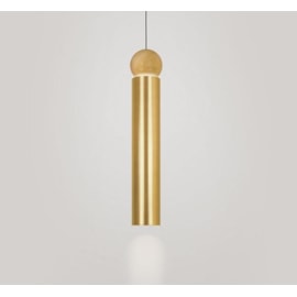 PENDENTE PIPE WOODEN BALL G CILÍNDRICO MADEIRA CLARA 2 DICROICA PAR16 48XØ7,6CM MADEIRA E METAL | TK PENDENTE PIPE WOODEN BALL G CILÍNDRICO MADEIRA CLARA 2 DICROICA PAR16 48XØ7,6CM MADEIRA E METAL | TK
