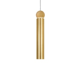 PENDENTE PIPE WOODEN BALL G CILÍNDRICO MADEIRA CLARA 2 DICROICA PAR16 48XØ7,6CM MADEIRA E METAL | TK PENDENTE PIPE WOODEN BALL G CILÍNDRICO MADEIRA CLARA 2 DICROICA PAR16 48XØ7,6CM MADEIRA E METAL | TK