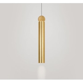 PENDENTE PIPE WOODEN BALL M CILÍNDRICO MADEIRA CLARA 2 DICROICA PAR16 47XØ6,4CM MADEIRA E METAL | TK PENDENTE PIPE WOODEN BALL M CILÍNDRICO MADEIRA CLARA 2 DICROICA PAR16 47XØ6,4CM MADEIRA E METAL | TK