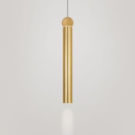 PENDENTE PIPE WOODEN BALL P CILÍNDRICO MADEIRA CLARA 2 MINI DICROICA 45XØ5,1CM MADEIRA E METAL | TKS PENDENTE PIPE WOODEN BALL P CILÍNDRICO MADEIRA CLARA 2 MINI DICROICA 45XØ5,1CM MADEIRA E METAL | TKS