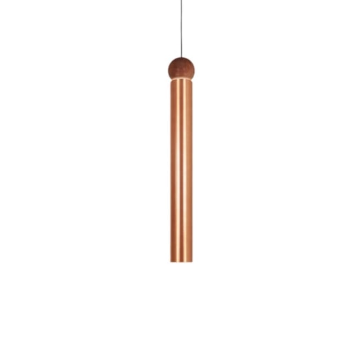 PENDENTE PIPE WOODEN BALL P CILÍNDRICO MADEIRA ESCURA 2 MINI DICROICA 45XØ5,1CM MADEIRA E METAL | TK PENDENTE PIPE WOODEN BALL P CILÍNDRICO MADEIRA ESCURA 2 MINI DICROICA 45XØ5,1CM MADEIRA E METAL | TK