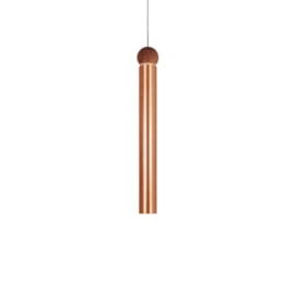 PENDENTE PIPE WOODEN BALL P CILÍNDRICO MADEIRA ESCURA 2 MINI DICROICA 45XØ5,1CM MADEIRA E METAL | TK PENDENTE PIPE WOODEN BALL P CILÍNDRICO MADEIRA ESCURA 2 MINI DICROICA 45XØ5,1CM MADEIRA E METAL | TK