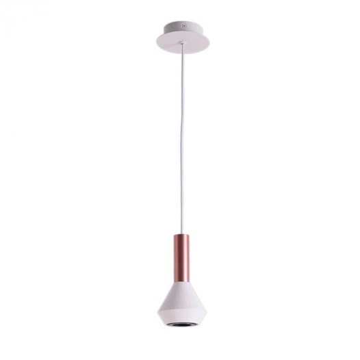 PENDENTE PITUCO CÔNICO Ø10X18,7CM METAL ROSE GOLD E BRANCO | BELLA ILUMINAÇÃO ML015W PENDENTE PITUCO CÔNICO Ø10X18,7CM METAL ROSE GOLD E BRANCO | BELLA ILUMINAÇÃO ML015W