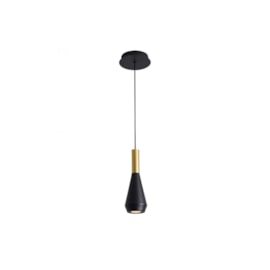 PENDENTE PITUCO CÔNICO Ø9X26CM METAL DOURADO E PRETO | BELLA ILUMINAÇÃO ML016GB PENDENTE PITUCO CÔNICO Ø9X26CM METAL DOURADO E PRETO | BELLA ILUMINAÇÃO ML016GB