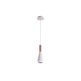 PENDENTE PITUCO CÔNICO Ø9X26CM METAL ROSE GOLD E BRANCO | BELLA ILUMINAÇÃO ML016W PENDENTE PITUCO CÔNICO Ø9X26CM METAL ROSE GOLD E BRANCO | BELLA ILUMINAÇÃO ML016W
