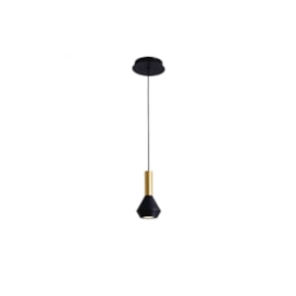 PENDENTE PITUCO Ø10X18,7CM METAL DOURADO E PRETO | BELLA ILUMINAÇÃO ML015GB PENDENTE PITUCO Ø10X18,7CM METAL DOURADO E PRETO | BELLA ILUMINAÇÃO ML015GB
