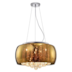 PENDENTE/PLAFON SOHO 5XG9 BIVOLT 40X23CM CRISTAL, METAL E VIDRO CROMADO, DOURADO E TRANSPARENTE | BELLA ILUMINAÇÃO PD002