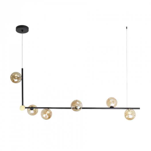 PENDENTE PLANET 46X140X12CM METAL E VIDRO | SPOTLINE 1007/6 PENDENTE PLANET 46X140X12CM METAL E VIDRO | SPOTLINE 1007/6